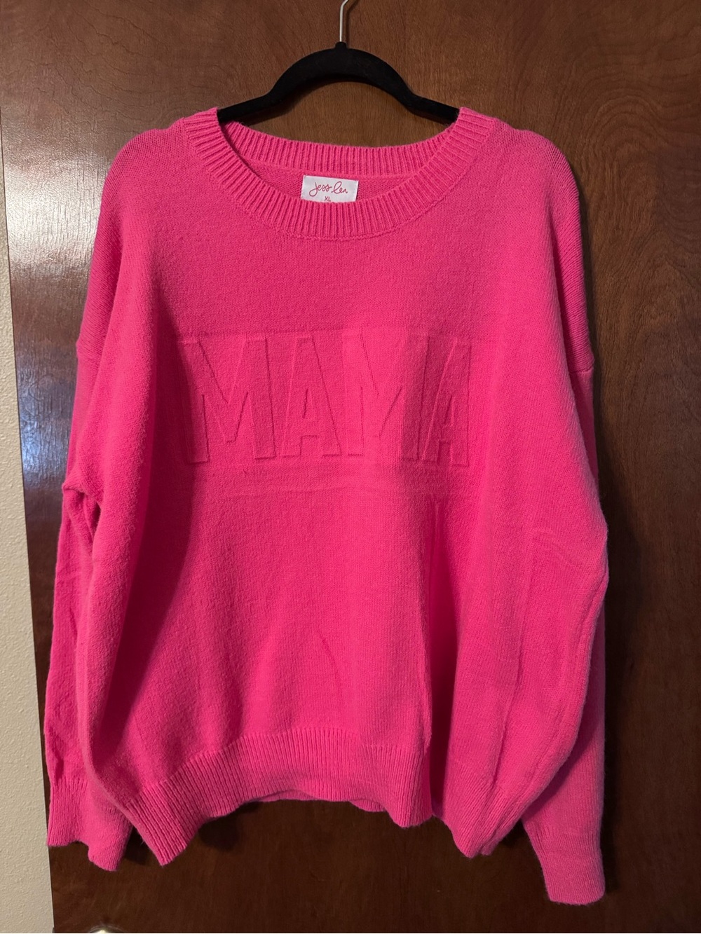 Bright Pink 'MAMA' Sweater